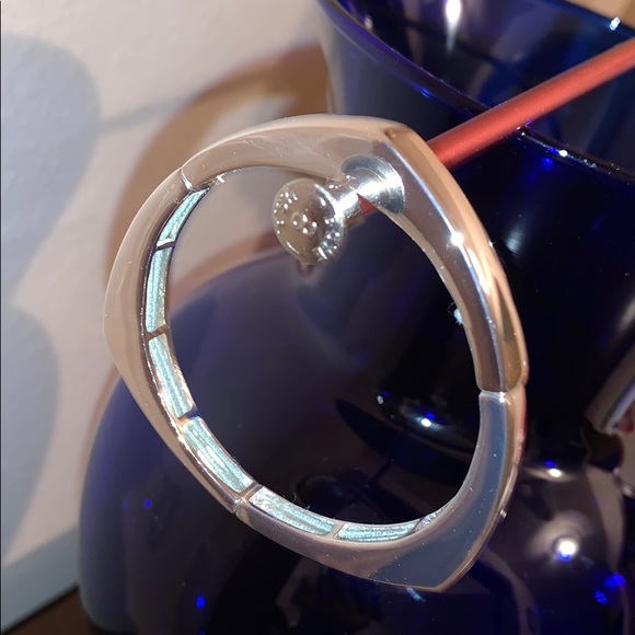 K.C. Silver tone custom stretchy bracelet - Picture 1 of 7